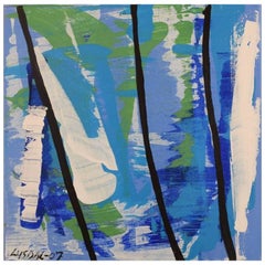 Ivy Lysdal, Acrilico su tela, Quadro astratto modernista, datato 2007