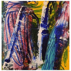 Ivy Lysdal, Acrilico su tela, Quadro astratto modernista, datato 2007