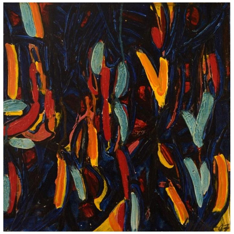 Ivy Lysdal, Acrylic on Canvas, Abstract Modernist Painting, Dated 2007