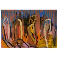 Ivy Lysdal, Acryl auf Leinwand, abstraktes, modernistisches Gemälde, datiert 2008