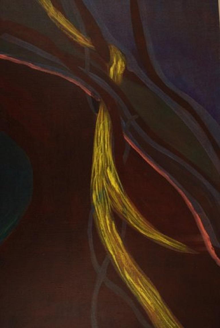Ivy Lysdal, née en 1937. Céramiste et peintre danois.
Acrylique sur toile.
Peinture moderniste abstraite.
Signé.
Daté de 1997.
Mesures de la toile : 97 x 73 cm.
Provenance : Atelier de l'artiste lui-même.

A suivi une formation à l'école des