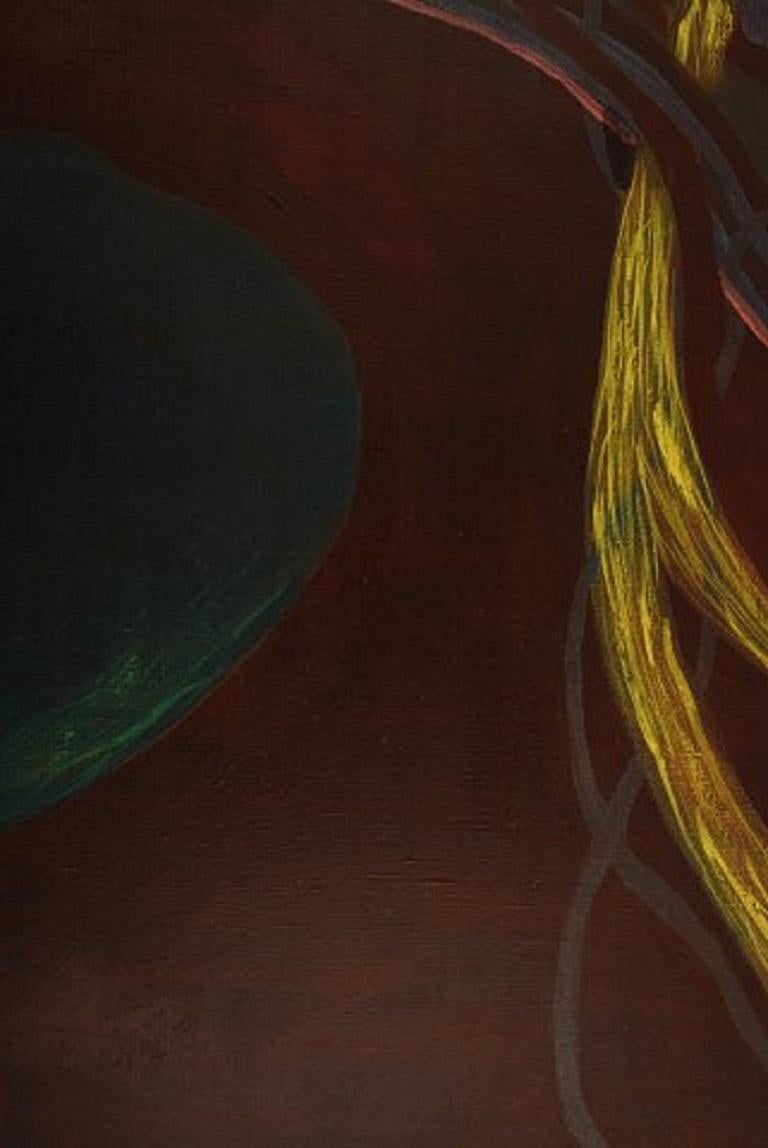 Moderne Peinture moderniste abstraite à l'acrylique sur toile, d'Ivy Lysdal, 1997 en vente