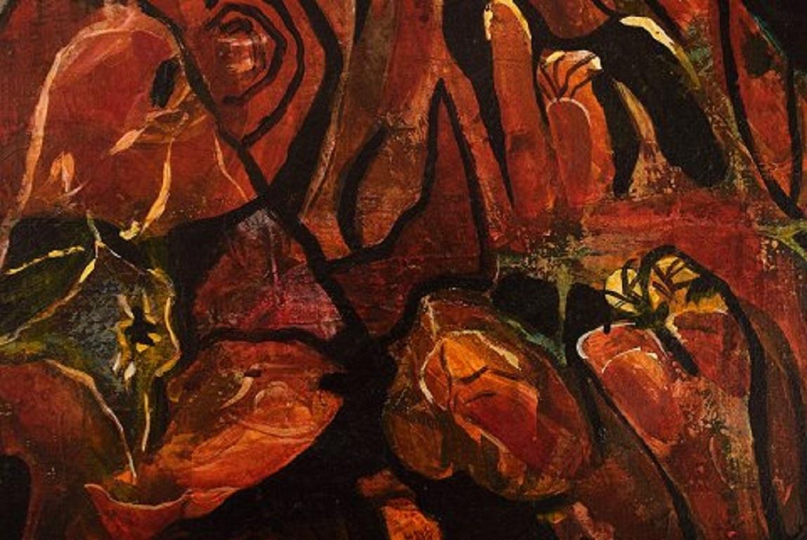 Ivy Lysdal, Acryl auf Leinwand, abstraktes, modernistisches Gemälde, datiert 1997 (Moderne) im Angebot