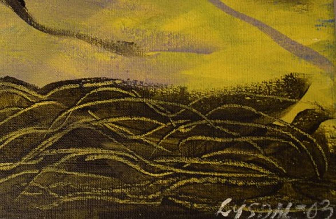 Danese Ivy Lysdal, nata nel 1937. Acrilico su tela. Pittura astratta modernista, datata 2003 in vendita