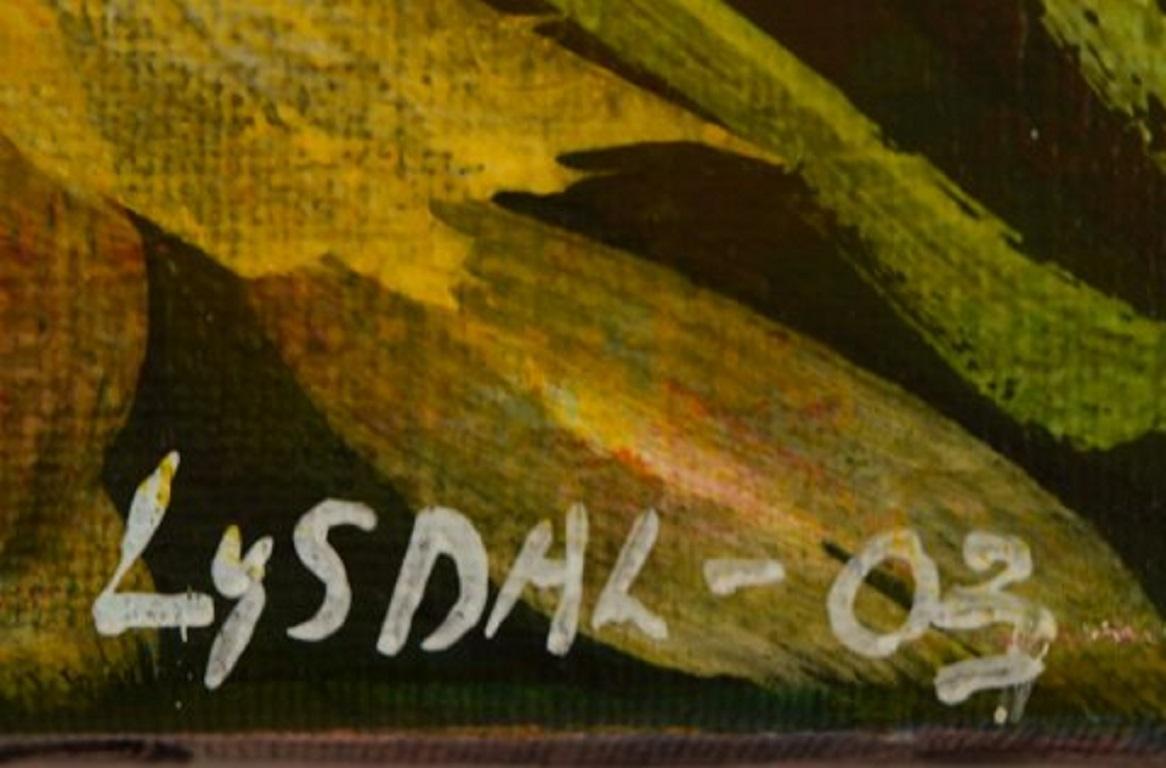 Ivy Lysdal, b. 1937. Acrylic on Canvas. Abstract Modernist Painting. Dated 2003 In Good Condition For Sale In Copenhagen, DK