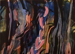 Ivy Lysdal, acrílico sobre lienzo, pintura modernista abstracta, fechada en 2005