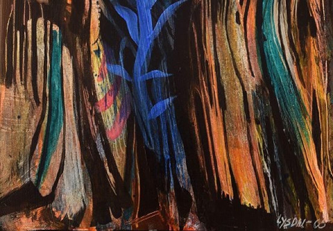 Ivy Lysdal, Acryl auf Leinwand, abstraktes, modernistisches Gemälde, datiert 2005 (Moderne) im Angebot