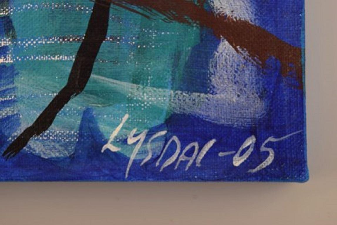Ivy Lysdal, Acryl auf Leinwand, abstraktes, modernistisches Gemälde, datiert 2005 (Moderne) im Angebot