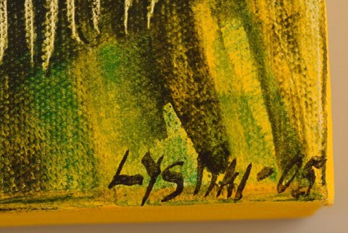 Ivy Lysdal, Acryl auf Leinwand, abstraktes, modernistisches Gemälde, datiert 2005 (Dänisch) im Angebot