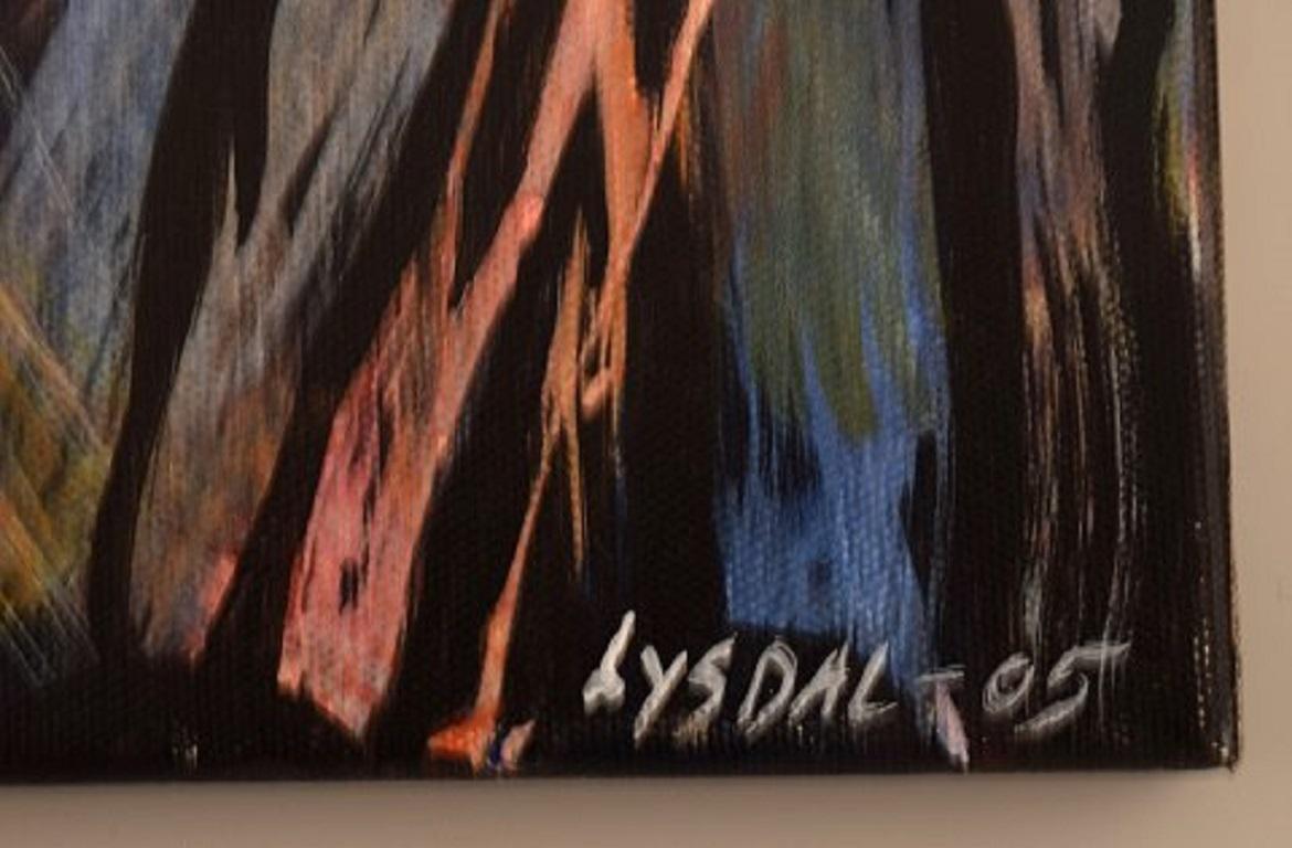Ivy Lysdal, Acrylic on Canvas, Abstract Modernist Painting, Dated 2005 In Good Condition For Sale In Copenhagen, DK