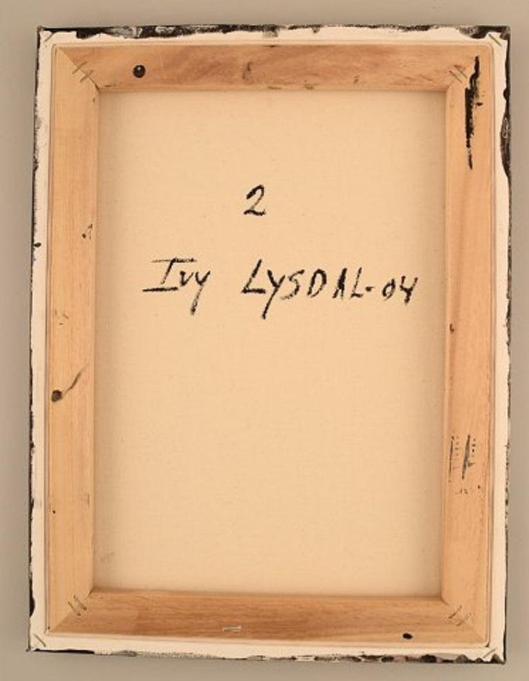Ivy Lysdal, Acryl auf Leinwand, abstraktes, modernistisches Gemälde, datiert 2005 im Zustand „Gut“ im Angebot in Copenhagen, DK