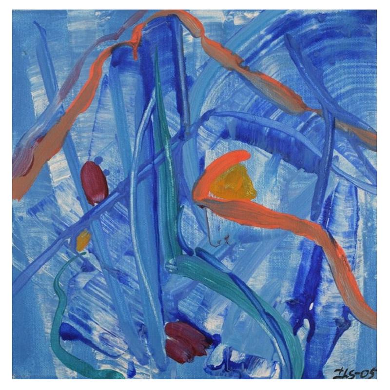 Ivy Lysdal, b 1937, Acrylic on Canvas, Abstract Modernist Painting, Dated 2005