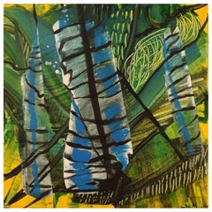 Ivy Lysdal, Acryl auf Leinwand, abstraktes, modernistisches Gemälde, datiert 2005