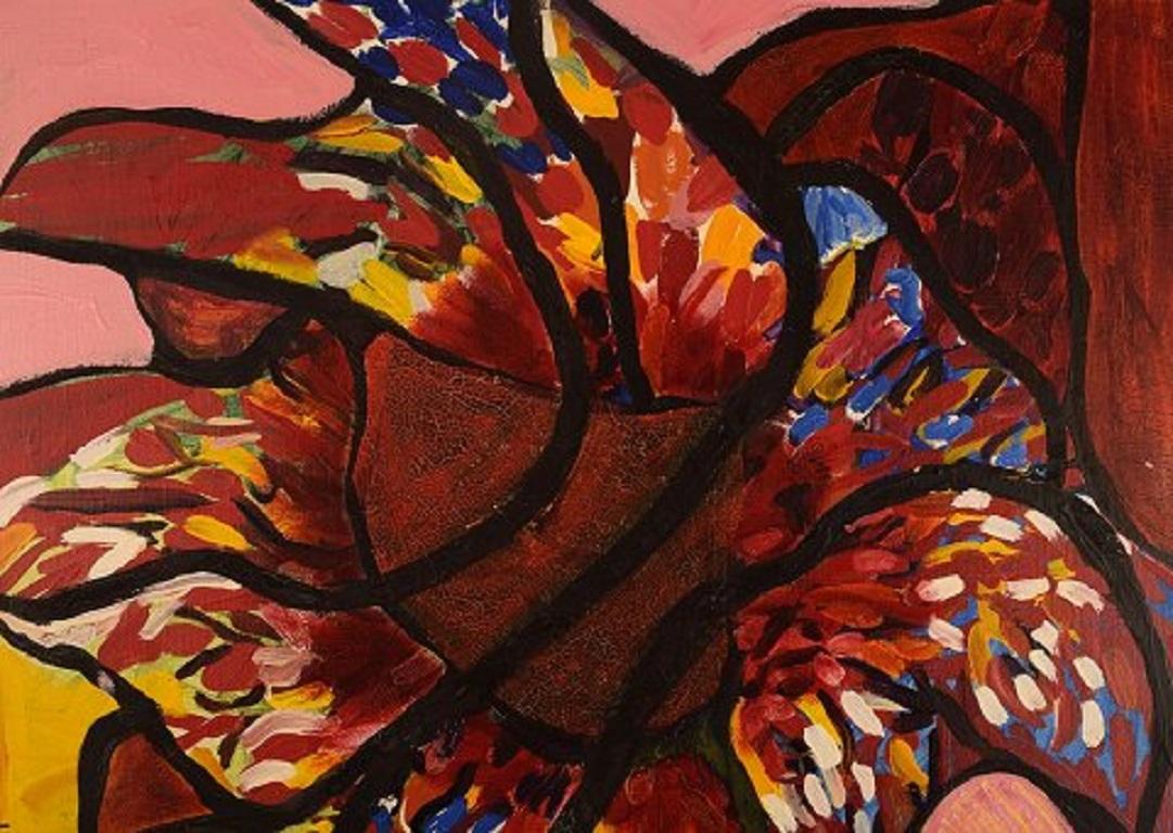 Ivy Lysdal, Acryl auf Leinwand, abstraktes, modernistisches Gemälde, datiert 2007 (Moderne) im Angebot