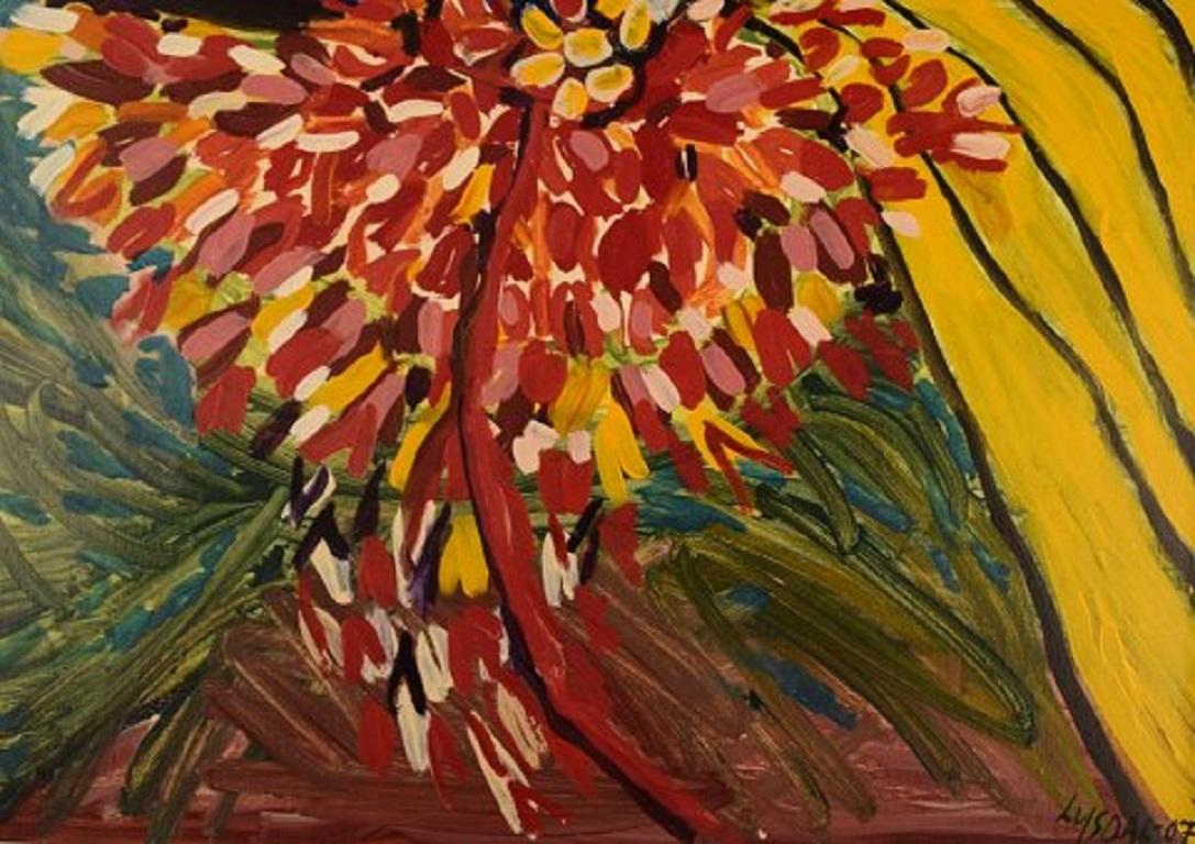 Danish Ivy Lysdal, Acrylic on Canvas, Abstract Modernist Painting, Dated 2007 For Sale
