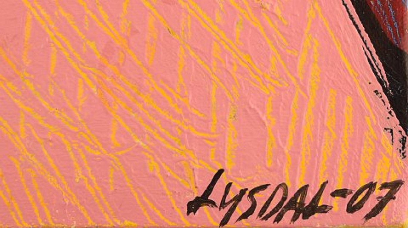 Ivy Lysdal, Acryl auf Leinwand, abstraktes, modernistisches Gemälde, datiert 2007 (Dänisch) im Angebot