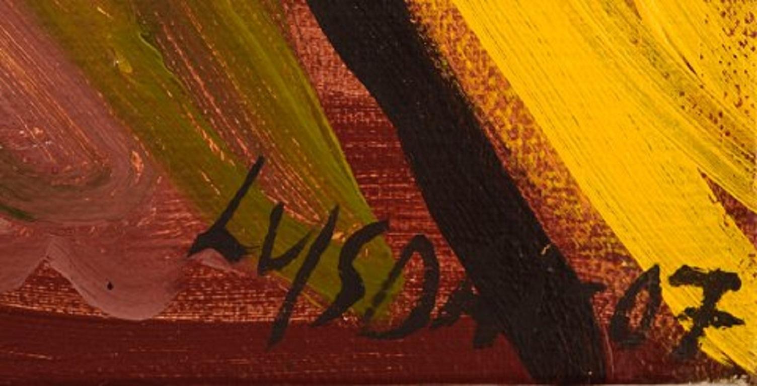 Ivy Lysdal, Acrylic on Canvas, Abstract Modernist Painting, Dated 2007 In Good Condition For Sale In København, Copenhagen