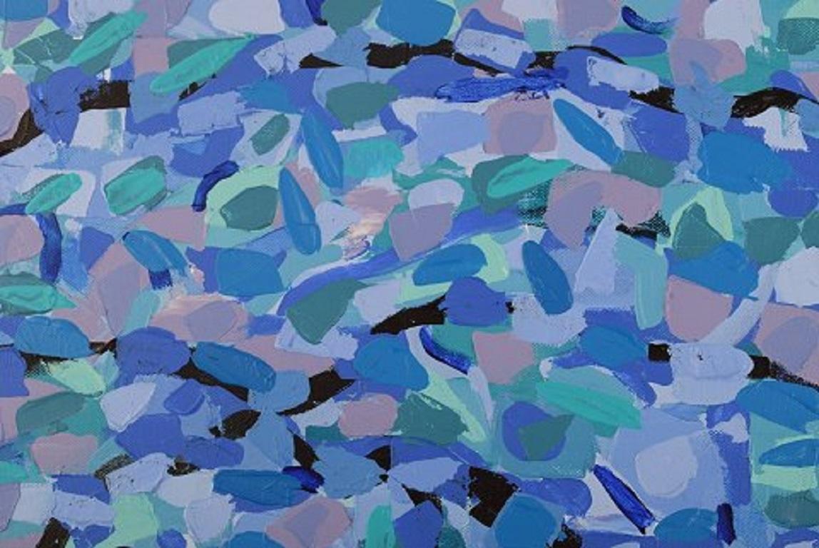 Ivy Lysdal, Acryl auf Leinwand, abstraktes, modernistisches Gemälde, datiert 2013 (Moderne) im Angebot