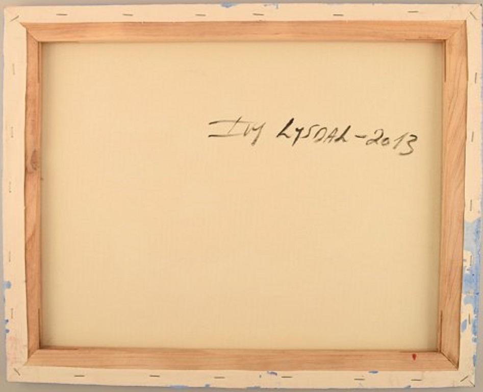 Ivy Lysdal, Acryl auf Leinwand, abstraktes, modernistisches Gemälde, datiert 2013 (Dänisch) im Angebot