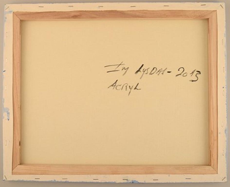 Ivy Lysdal, Acryl auf Leinwand, abstraktes, modernistisches Gemälde, datiert 2013 (Dänisch) im Angebot