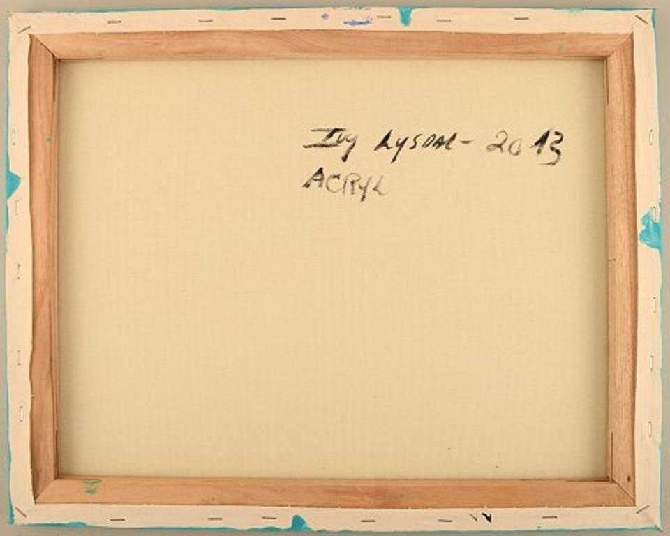 Efeu Lysdal, geb. 1937. Acryl auf Leinwand. Abstraktes modernistisches Gemälde. Datiert 2013 (Dänisch) im Angebot