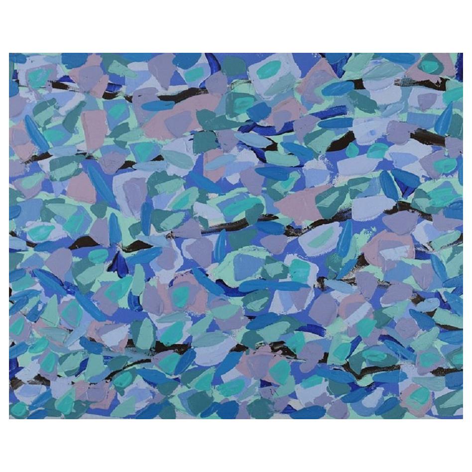 Ivy Lysdal, B. 1937. Acrilico su tela. Pittura astratta modernista. Data 2013
