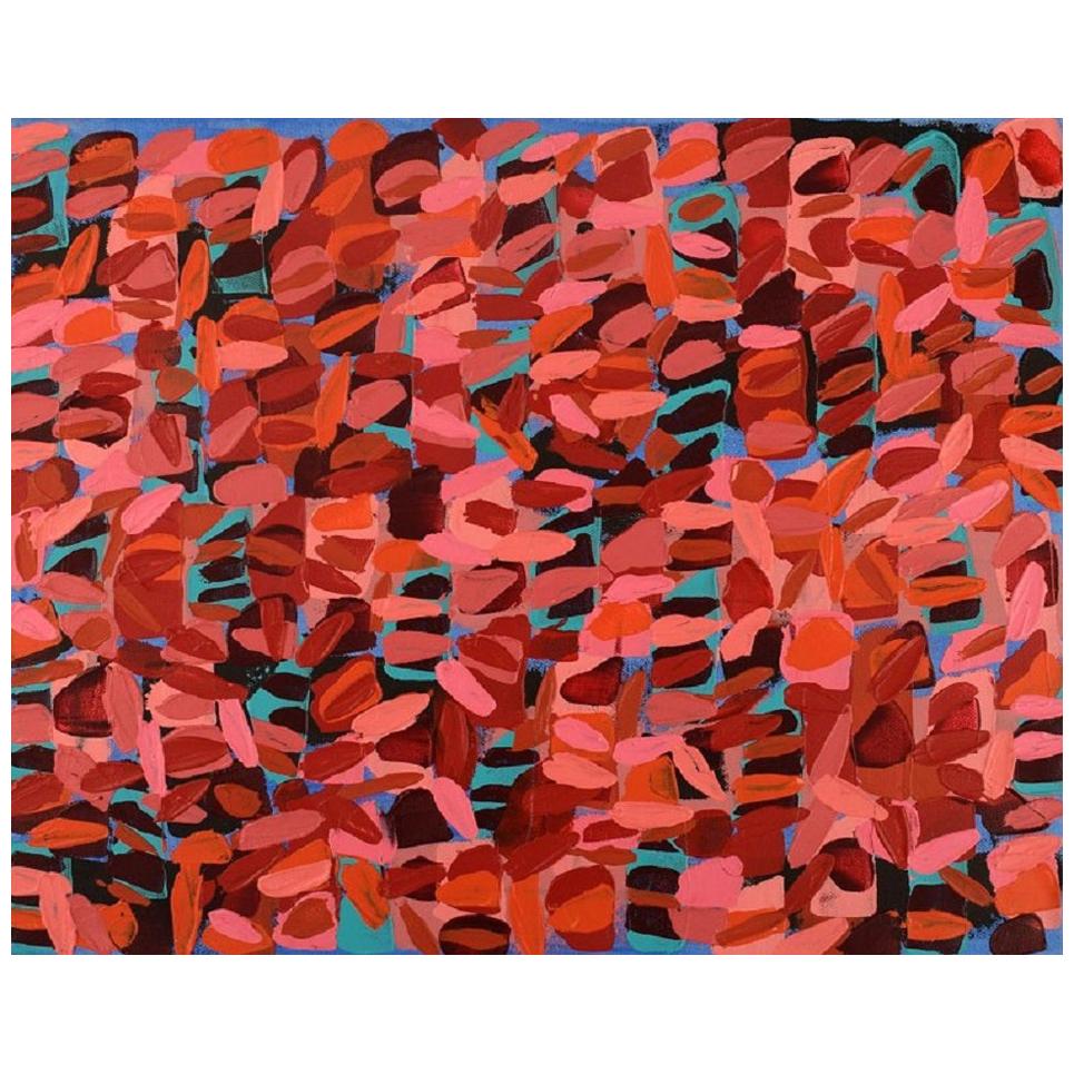 Ivy Lysdal, b. 1937. Acrylic on Canvas. Abstract Modernist Painting. Dated 2013