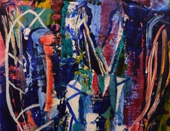 Ivy Lysdal, Acryl auf Leinwand, abstraktes, modernistisches Gemälde, spätes 20. Jahrhundert