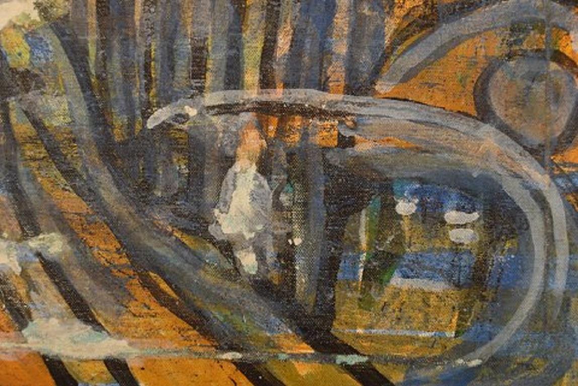 Ivy Lysdal, Acryl auf Leinwand, abstraktes, modernistisches Gemälde, spätes 20. Jahrhundert (Moderne) im Angebot