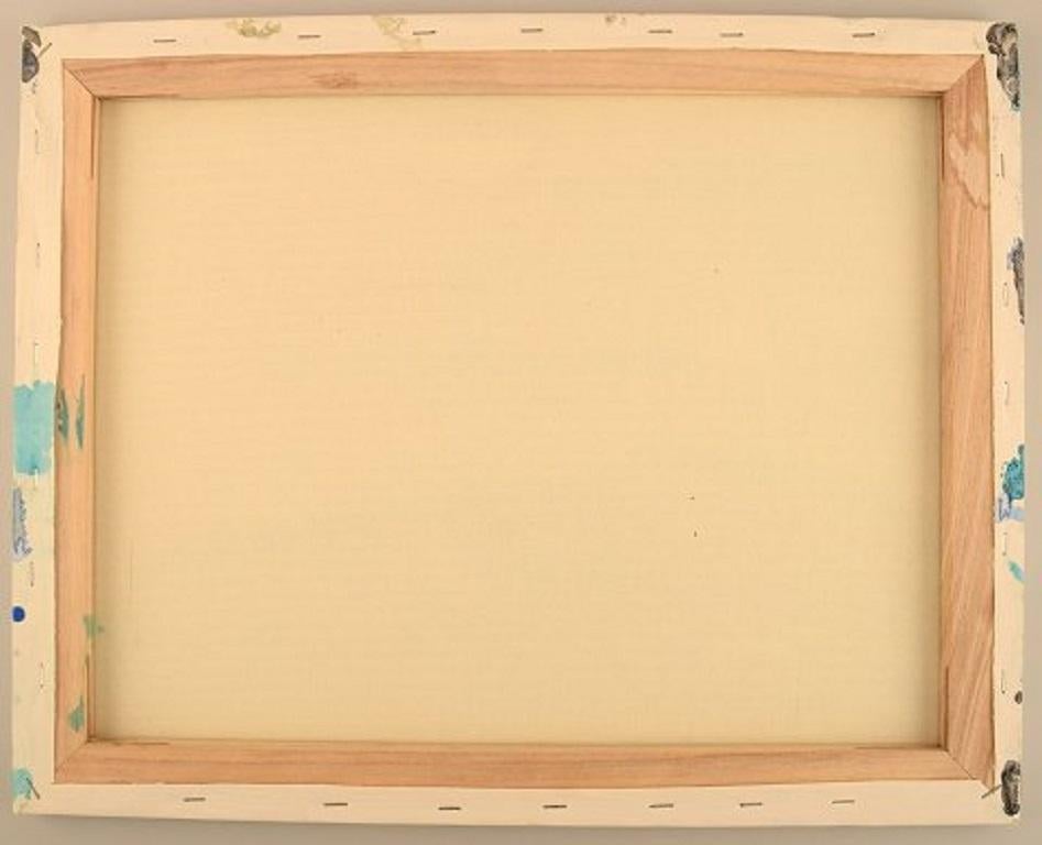 Ivy Lysdal, Acryl auf Leinwand, abstraktes, modernistisches Gemälde, spätes 20. Jahrhundert (Dänisch) im Angebot