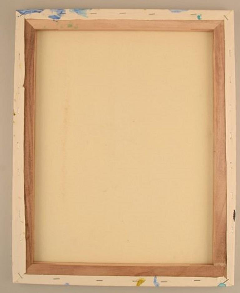 Ivy Lysdal, Acrylic on Canvas, Abstract Modernist Painting, Late 20th Century In Good Condition For Sale In København, Copenhagen
