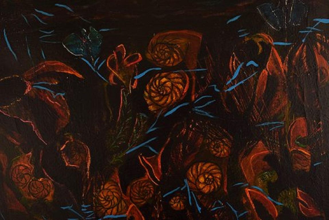 Ivy Lysdal, n. 1937. Ceramista y pintor danés. 
Acrílico sobre lienzo. 
Pintura modernista.
Fechado en 1997
Firmado.
Medidas del lienzo: 56 x 46 cm.
Procedencia: El propio estudio del artista.

Estudió en la Escuela de Artes y Oficios de