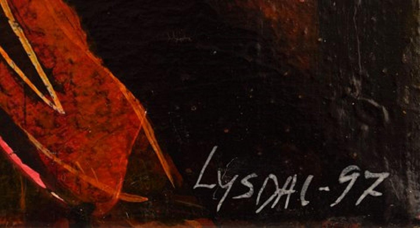 Ivy Lysdal, n. 1937, Acrílico sobre lienzo, Pintura modernista, Fechado en 1997 Danés en venta