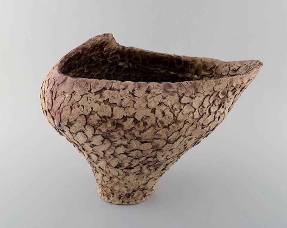 Scandinavian Modern Ivy Lysdal, Danish Ceramist and Painter, Large Unique Vase
