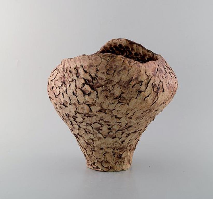 Late 20th Century Ivy Lysdal, Danish Ceramist and Painter, Large Unique Vase