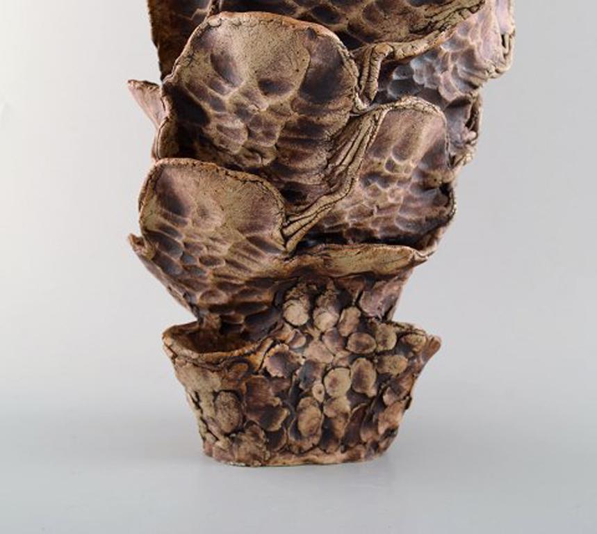 Ivy Lysdal, Danish Ceramist and Painter, Large Unique Vase For Sale 1