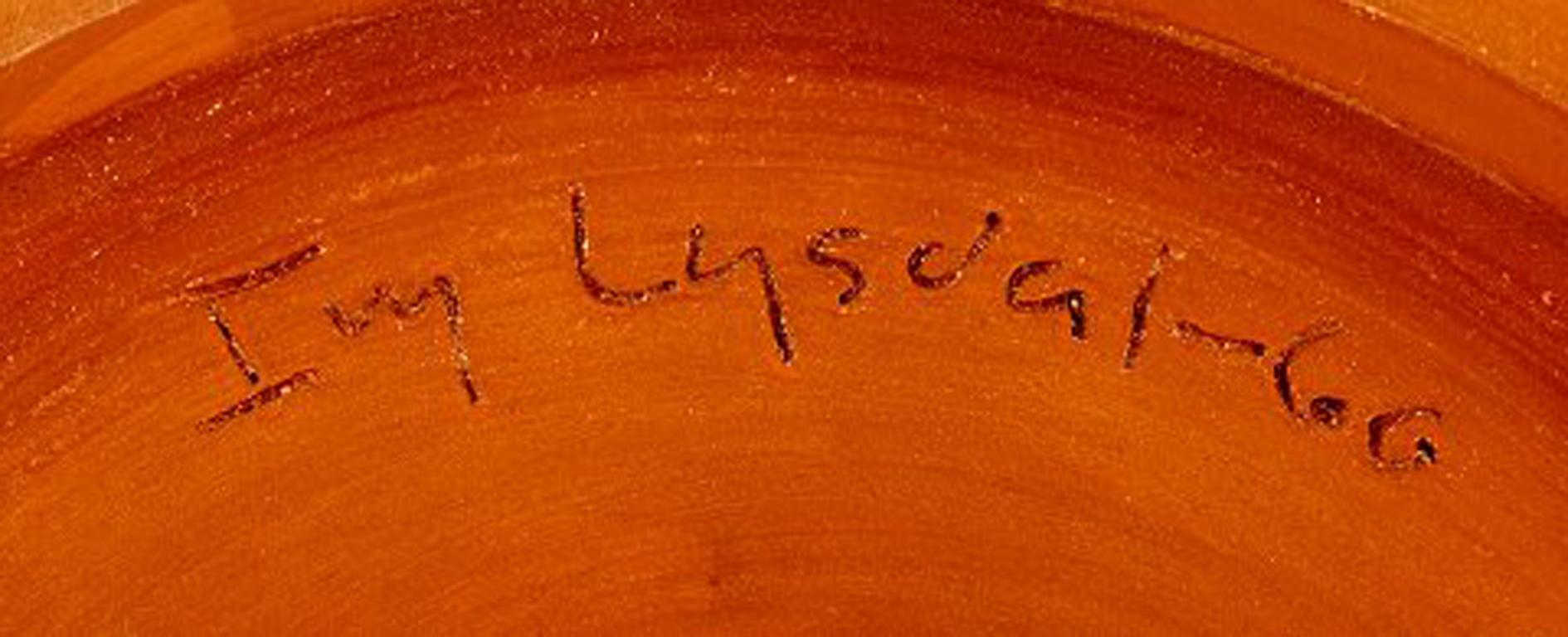 Ivy Lysdal, geb. 1937, dänischer Keramiker und Maler, einzigartige Schale aus glasierter Keramik im Zustand „Gut“ im Angebot in Copenhagen, DK