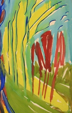 Ivy Lysdal, B 1937, Gouache on Cardboard, Abstract Modernist Painting