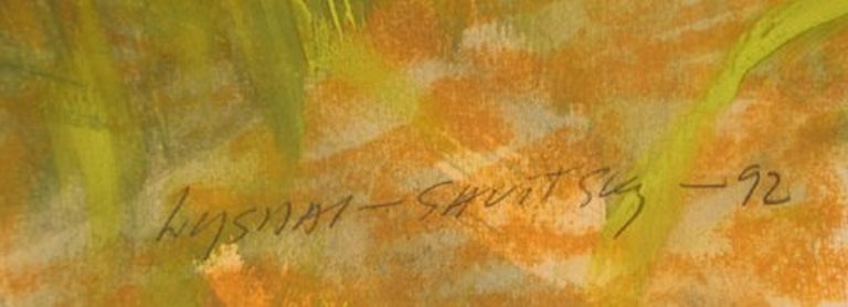 Peinture Abstraite Moderniste Signée Ivy Lysdal – Acrylique Sur Toile – Originale