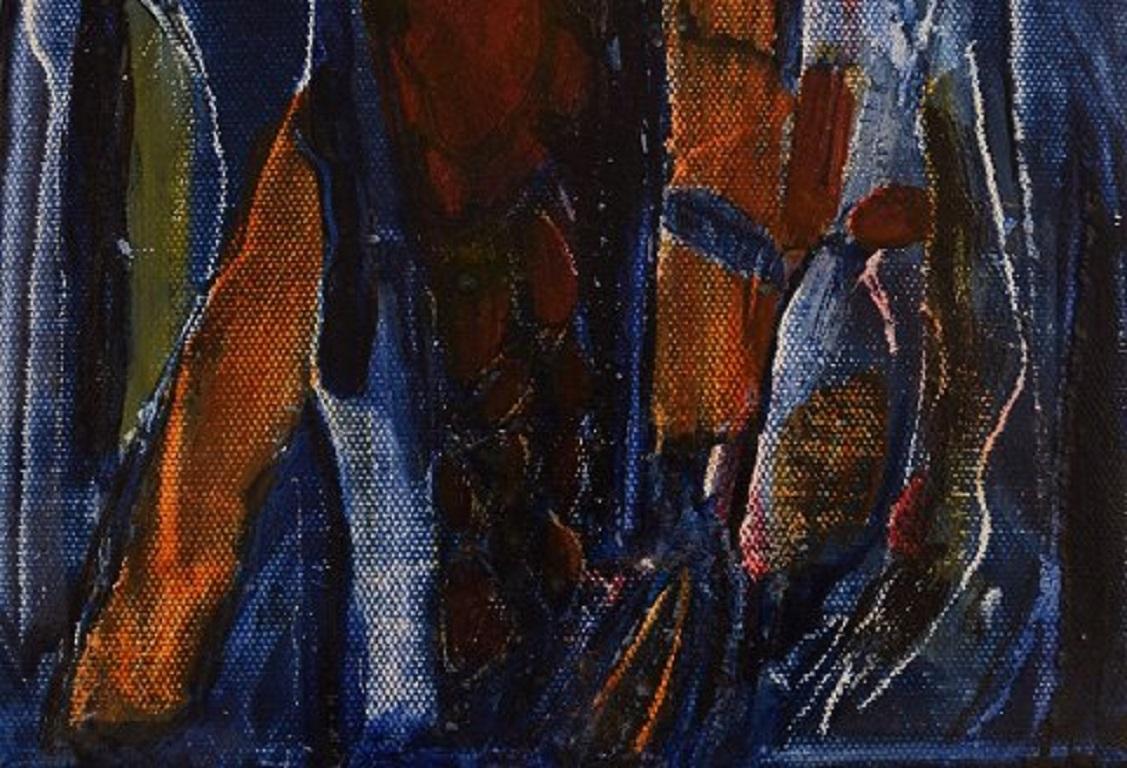 Danish Ivy Lysdal, b 1937, Oil on Canvas, Abstract Modernist Painting, Dated 2006 For Sale
