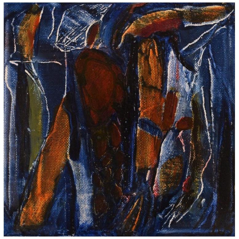 Ivy Lysdal, b 1937, Oil on Canvas, Abstract Modernist Painting, Dated 2006