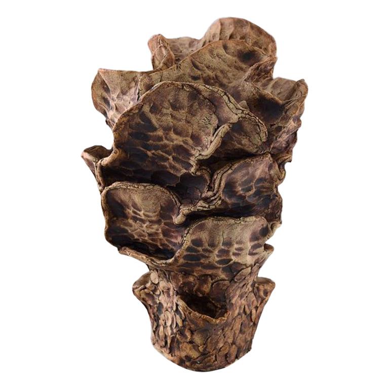 Ivy Lysdal, Danish Ceramist and Painter, Large Unique Vase