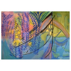 Ivy Lysdal, Gouache sobre cartón, Pintura modernista abstracta