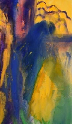 Ivy Lysdal, Gouache on Cardboard, Abstract Modernist Painting, Late 20th Century