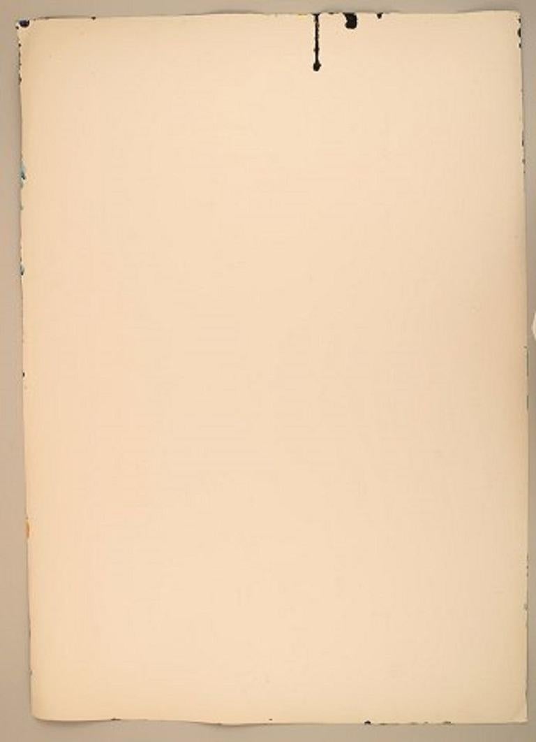 Danese Ivy Lysdal, Guazzo su cartone, Pittura astratta modernista, fine XX secolo in vendita