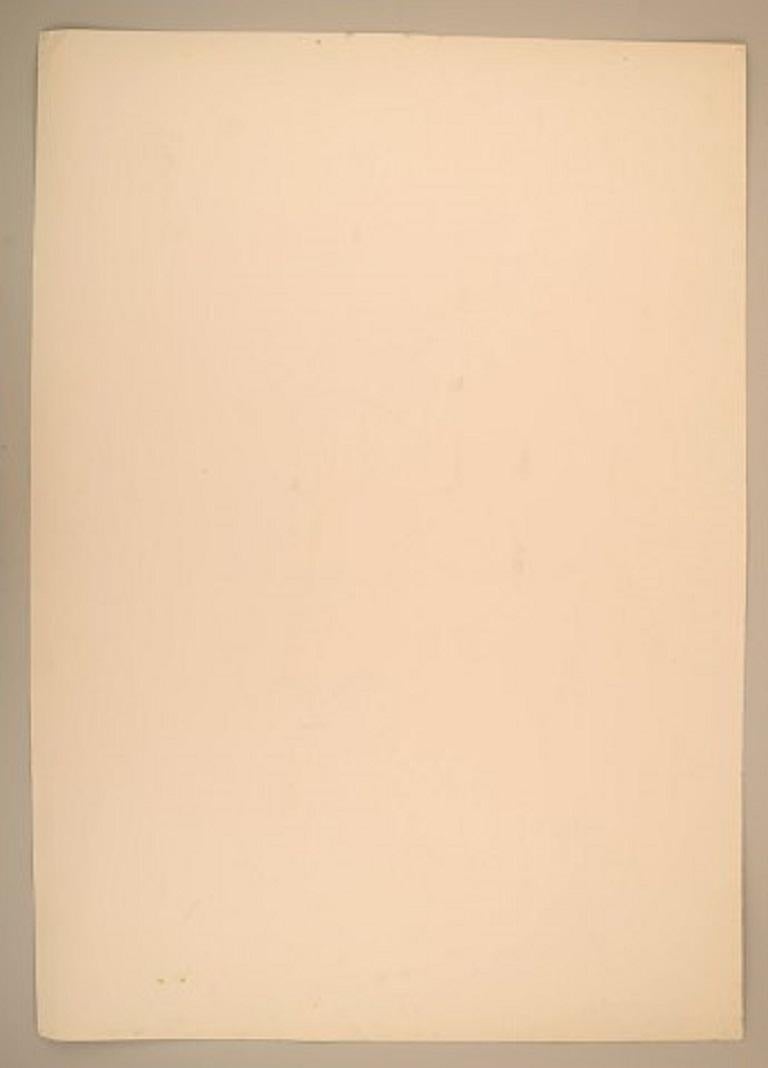 Ivy Lysdal, Gouache auf Karton, abstraktes modernistisches Gemälde, spätes 20. Jahrhundert (Moderne) im Angebot