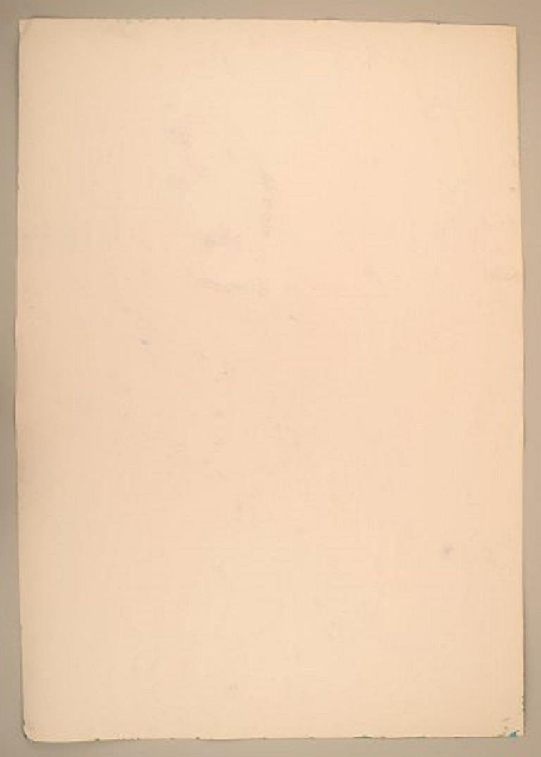 Ivy Lysdal, Gouache auf Karton, Abstraktes modernistisches Gemälde, spätes 20. Jahrhundert (Dänisch) im Angebot