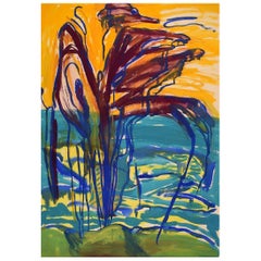 Ivy Lysdal, Guazzo su cartone, Pittura astratta modernista, fine XX secolo