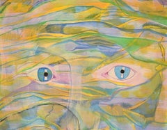 Ivy Lysdal, Gouache on Cardboard, Modernist Painting, Late 20th C.