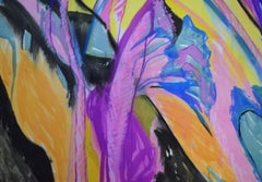 Ivy Lysdal, Mixed Media on Cardboard, Large Abstract Modernist Painting